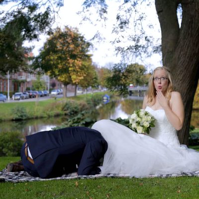 grappige trouwfoto